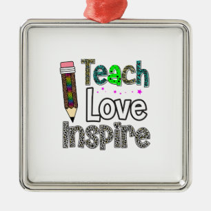 Teach Love Inspire Metal Tree Decoration
