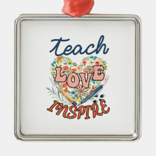 Teach Love Inspire Metal Tree Decoration