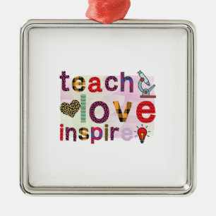 Teach Love Inspire Metal Tree Decoration