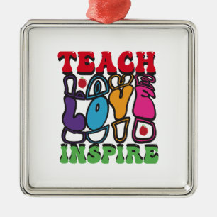 Teach Love Inspire Metal Tree Decoration