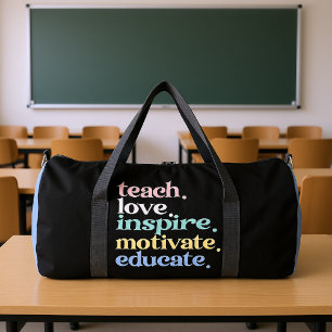 Teach Love Inspire Motivate Educate Duffle Bag