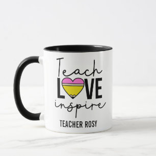 Teach Love Inspire Personalised Teacher Mugs
