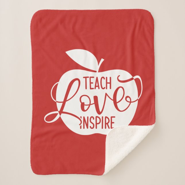 Teach Love Inspire Sherpa Blanket (Front)