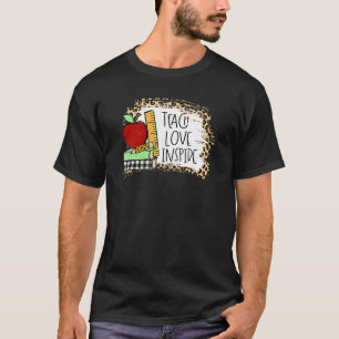 Teach Love Inspire Shirt Leopard Cheetah Print 100