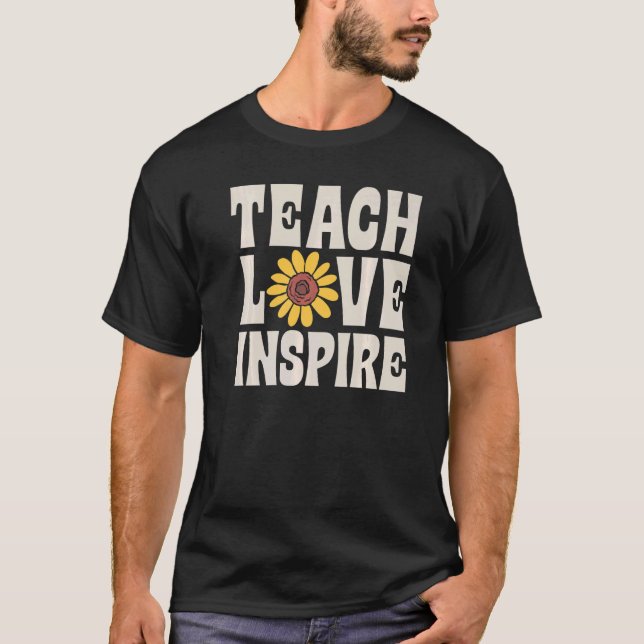 Teach Love Inspire SPED Teacher Speducator Special T-Shirt (Front)