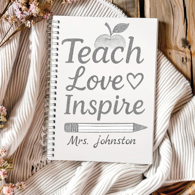 Teach Love Inspire  Spiral Photo Notebook (Creator Uploaded)