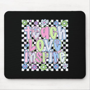 Teach Love Inspire Teacher First Day Funny Back To Mouse Mat