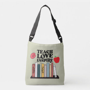Teach Love Inspire Teachers Appreciation Gift Crossbody Bag