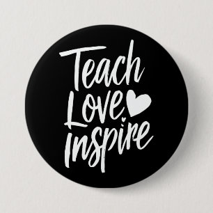 Teach Love Inspire Teacher's Day Gift Teacher Life 7.5 Cm Round Badge