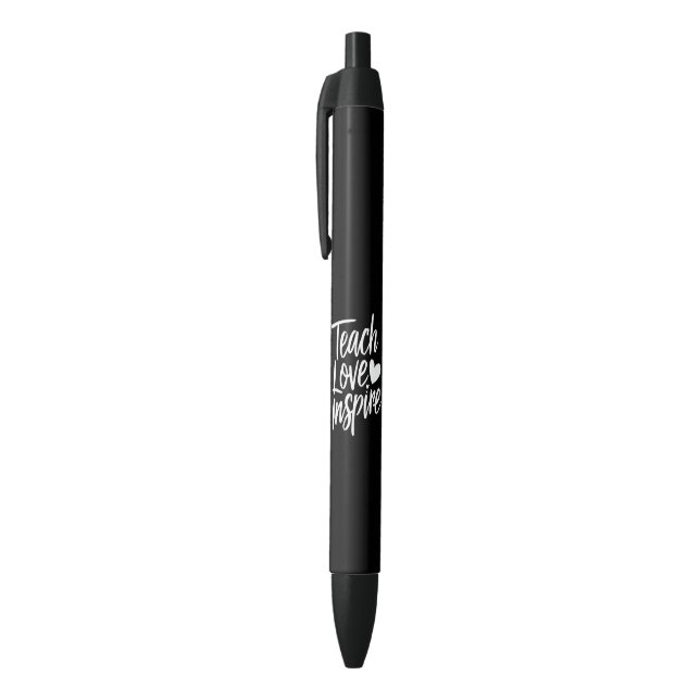 Teach Love Inspire Teacher's Day Gift Teacher Life Black Ink Pen (Top (Vertical))