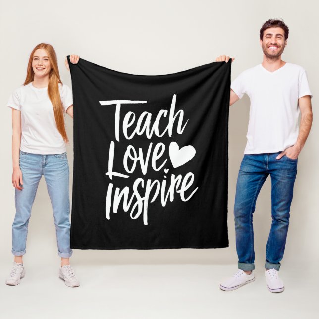 Teach Love Inspire Teacher's Day Gift Teacher Life Fleece Blanket (In Situ)