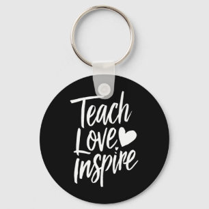 Teach Love Inspire Teacher's Day Gift Teacher Life Key Ring