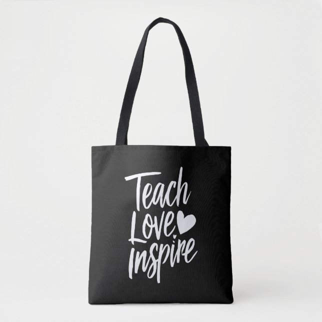 Teach Love Inspire Teacher's Day Gift Teacher Life Tote Bag (Front)