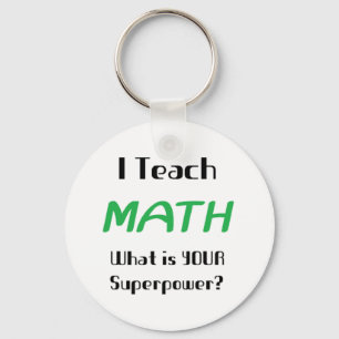 Teach math key ring