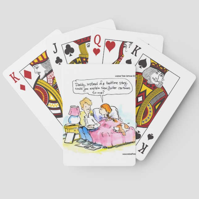 Teach Me To Read Satire Daddy Funny Playing Cards (Back)