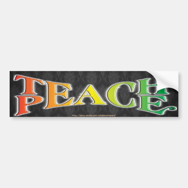 TEACH PEACE BUMPER STICKER (Front)