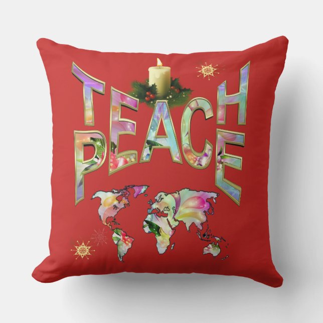 Teach Peace celeberations Cushion (Front)
