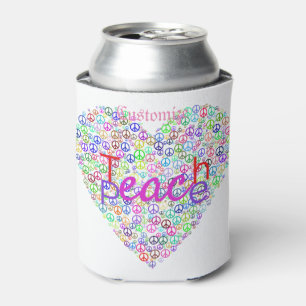 Teach Peace Heart Thunder_Cove Can Cooler
