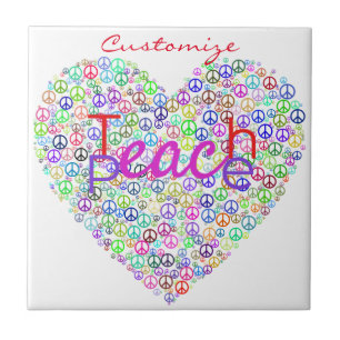 Teach Peace Heart Thunder_Cove Tile