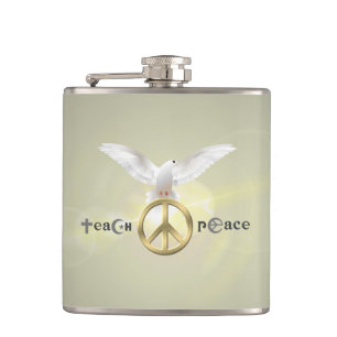 Teach Peace Hip Flask