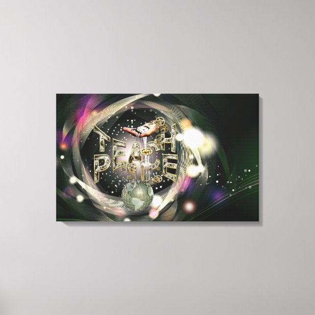 Teach-Peace  Movement Canvas Print (Front)