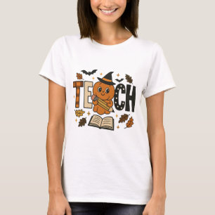 Teach Pumpkin Halloween Teacher T-Shirt