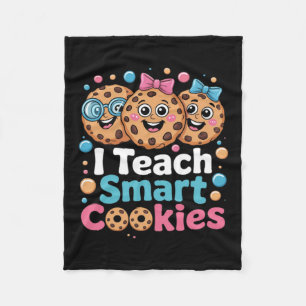 Teach Smart Cookies Funny Cute Back To School Fleece Blanket