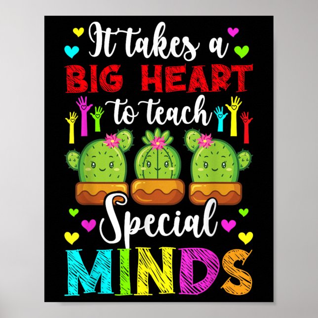 Teach Special Minds Autism Teacher Autism Awarenes Poster (Front)