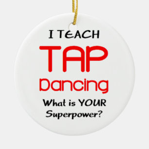 teach tap dance ceramic tree decoration