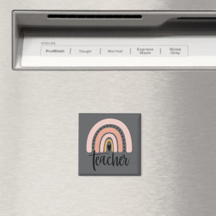 Teach Teacher Love Inspire Gift Rainbow Magnet