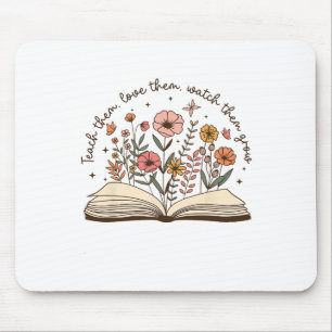 Teach Teacher Wildflower Back To School First Day Mouse Mat