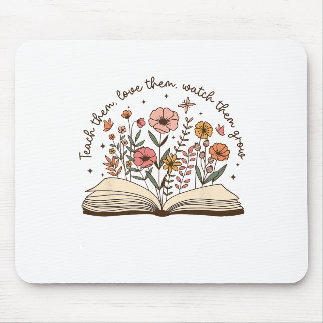 Teach Teacher Wildflower Back To School First Day  Mouse Mat (Front)