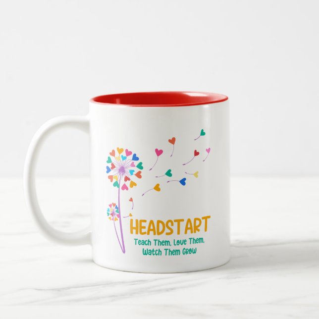 Teach them love them watch them grow  Two-Tone coffee mug (Left)