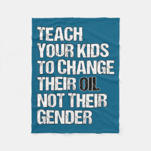 Teach Your Kids To Change Their Oil Father's Car M Fleece Blanket