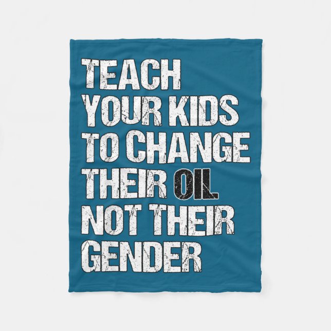 Teach Your Kids To Change Their Oil Father's Car M Fleece Blanket (Front)