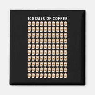 Teacher 100 Coffee Cups 100th Day School Magnet