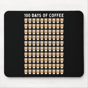 Teacher 100 Coffee Cups 100th Day School Mouse Mat