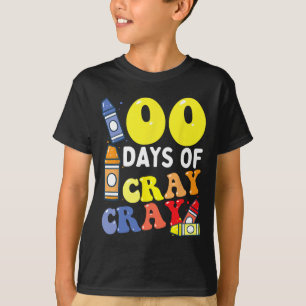 Teacher 100 Days Cray Cray 100th Day Of School Boy T-Shirt