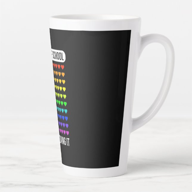 Teacher 100 Days Of School Latte Mug (Right)