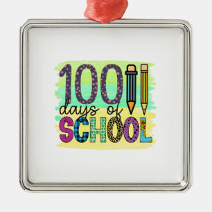 Teacher 100 Days Of School Metal Tree Decoration
