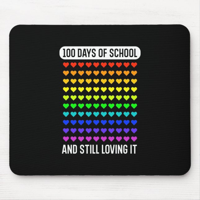 Teacher 100 Days Of School Mouse Mat (Front)
