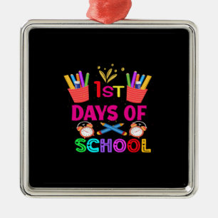Teacher 1st Days Of School Metal Tree Decoration