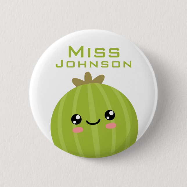 Teacher 6 Cm Round Badge (Front)