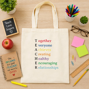 Teacher Acronym Fun Teacher Appreciation Tote Bag