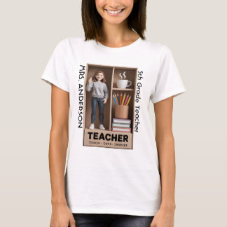 Teacher Action Figure AI 3D Boxed Doll Style  T-Shirt