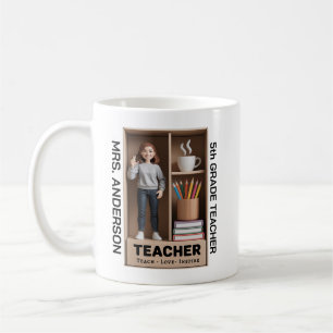 Teacher Action Figure AI Boxed Doll Style 3D Coffee Mug