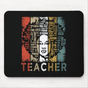 Teacher Afro African American Women Black History Mouse Mat
