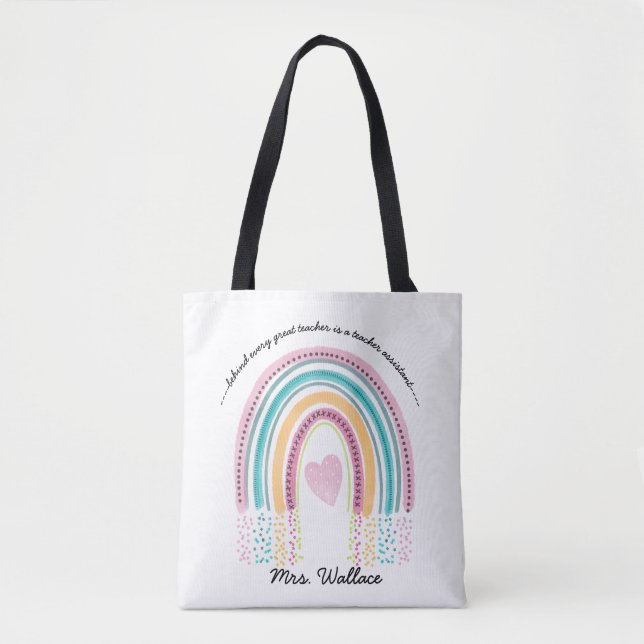 teacher aid tote bag teaching assistant TA (Front)