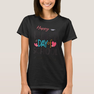 Teacher Aide Happy First Day Of School Women Back  T-Shirt