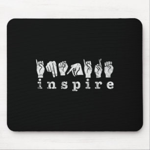 Teacher American Sign Language Deaf Awareness Vint Mouse Mat